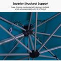 Romy 9' x 9' Square Cantilever Umbrella,StAnd Included,Turquoise Blue