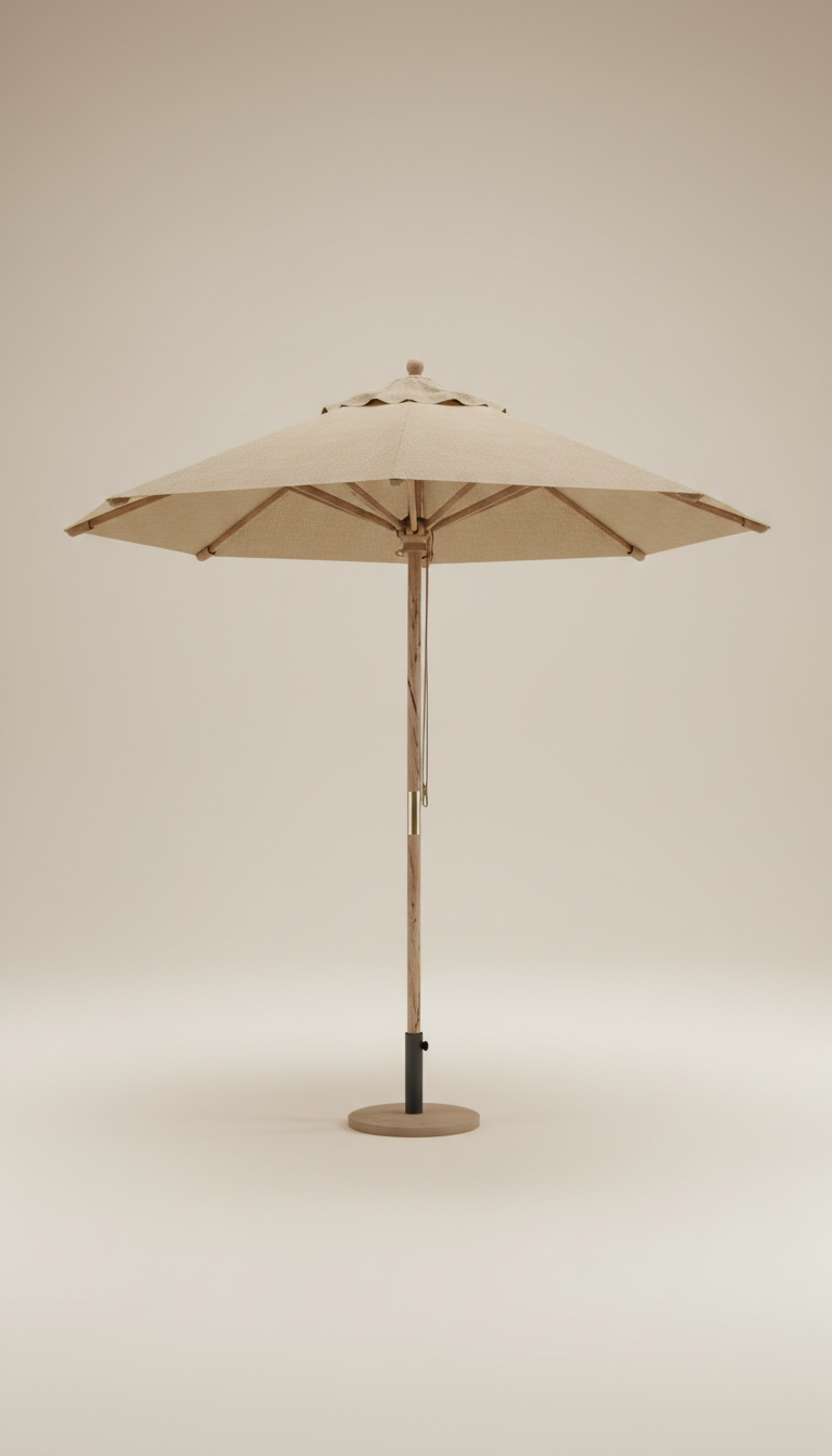 Bistro Umbrella with Driftwood Finish