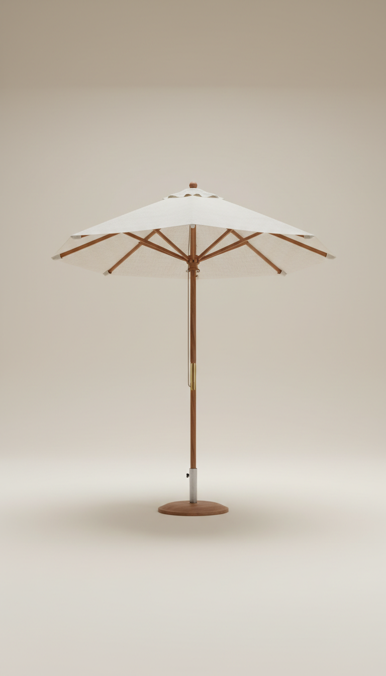Market Umbrella with Walnut Frame